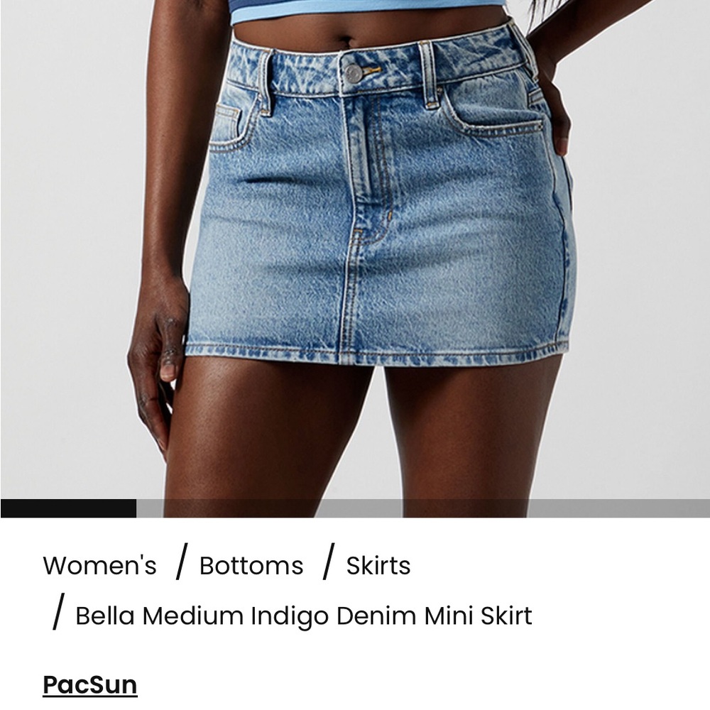 PacSun Women's Blue Denim Mini Skirt